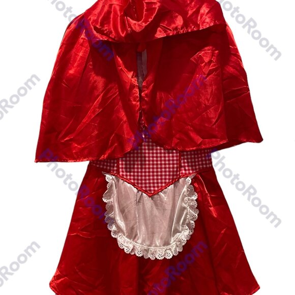 Girls Red Riding Hood Costume, Red & White, Preloved in Excellent Condition - Picture 7 of 10